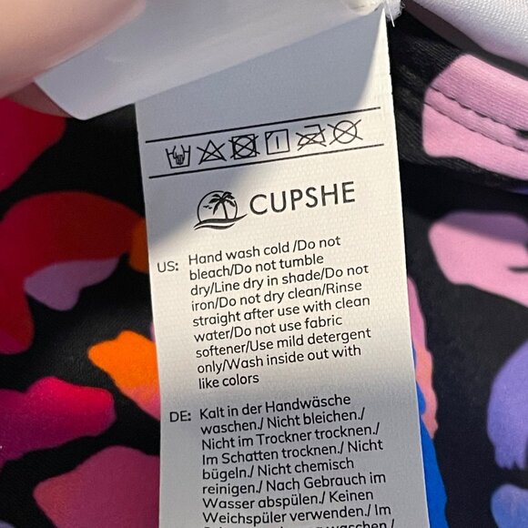 Cupshe Womens 1 Piece Swimsuit XXL Pink Leopard V-Neck Twist Front Cheeky High - Picture 7 of 8